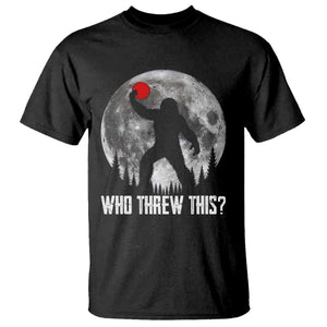 Funny Bigfoot Disc Golf T Shirt Who Threw This Frisbee Golf Gift