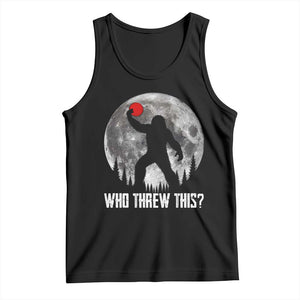 Funny Bigfoot Disc Golf Tank Top Who Threw This Frisbee Golf Gift