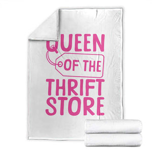 Funny Thrift Lover Throw Blanket Queen Of The Thrift Store