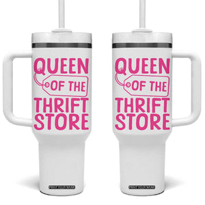 Funny Thrift Lover Tumbler With Handle Queen Of The Thrift Store