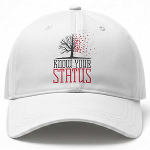 HIV Awareness Month Baseball Cap Know Your Status Prevention Support Gift TS12 Print Your Wear