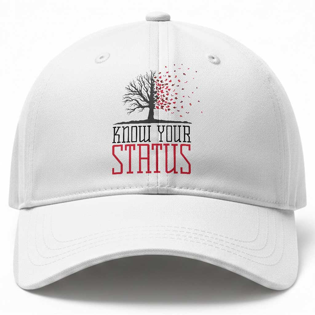 HIV Awareness Month Baseball Cap Know Your Status Prevention Support Gift TS12 Print Your Wear