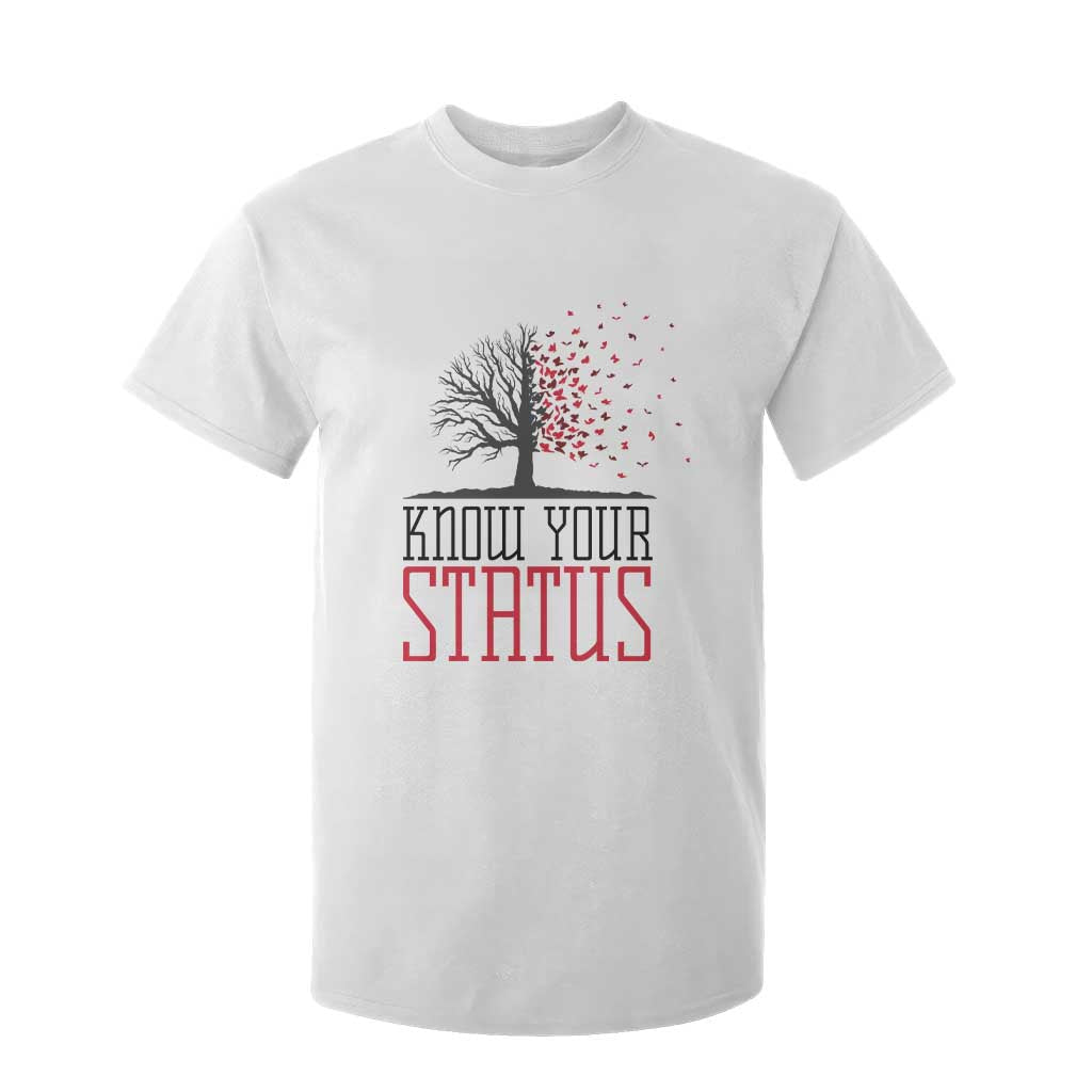 HIV Awareness Month T Shirt For Kid Know Your Status Prevention Support Gift TS12 White Print Your Wear