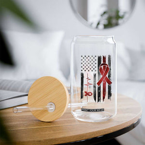World AIDS Day Glass Can American Flag Red Ribbon Gift TS12 Print Your Wear