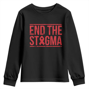 HIV Awareness End The Stigma Youth Sweatshirt Support Empowerment Gift TS12 Black Print Your Wear