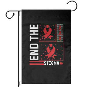 End The Stigma HIV Awareness Garden Flag Red Ribbon Gift TS12 Black Print Your Wear