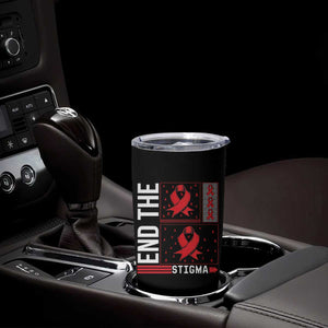 End The Stigma HIV Awareness Tumbler Cup Red Ribbon Gift TS12 Print Your Wear