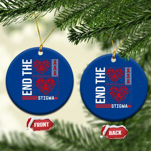 HIV Awareness End The Stigma Ceramic Ornament World AIDS Day Gift TS12 1pc Blue Print Your Wear