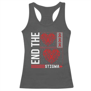 HIV Awareness End The Stigma Racerback Tank Top World AIDS Day Gift TS12 Dark Heather Print Your Wear