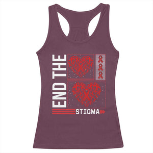 HIV Awareness End The Stigma Racerback Tank Top World AIDS Day Gift TS12 Maroon Print Your Wear