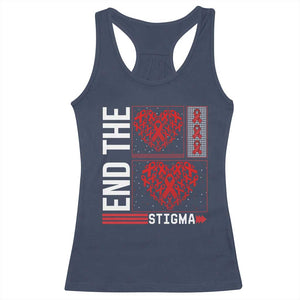 HIV Awareness End The Stigma Racerback Tank Top World AIDS Day Gift TS12 Navy Print Your Wear