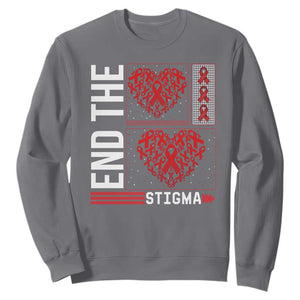 HIV Awareness End The Stigma Sweatshirt World AIDS Day Gift TS12 Charcoal Print Your Wear