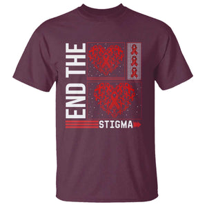 HIV Awareness End The Stigma T Shirt World AIDS Day Gift TS12 Maroon Print Your Wear
