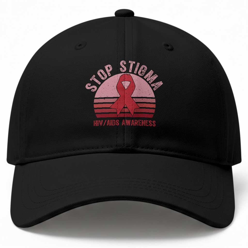 Stop The Stigma HIV Awareness Baseball Cap World AIDS Day Gift TS12 Print Your Wear