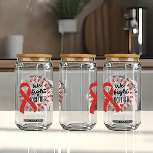 HIV Awareness Red Ribbon Support Gift Glass Can We Fight Together TS12 Print Your Wear