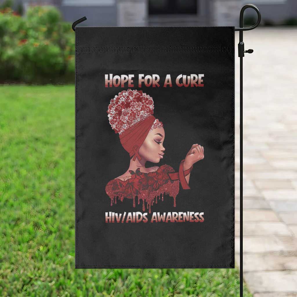 Hope For A Cure HIV Awareness Garden Flag Support Squad Gift TS12 Print Your Wear