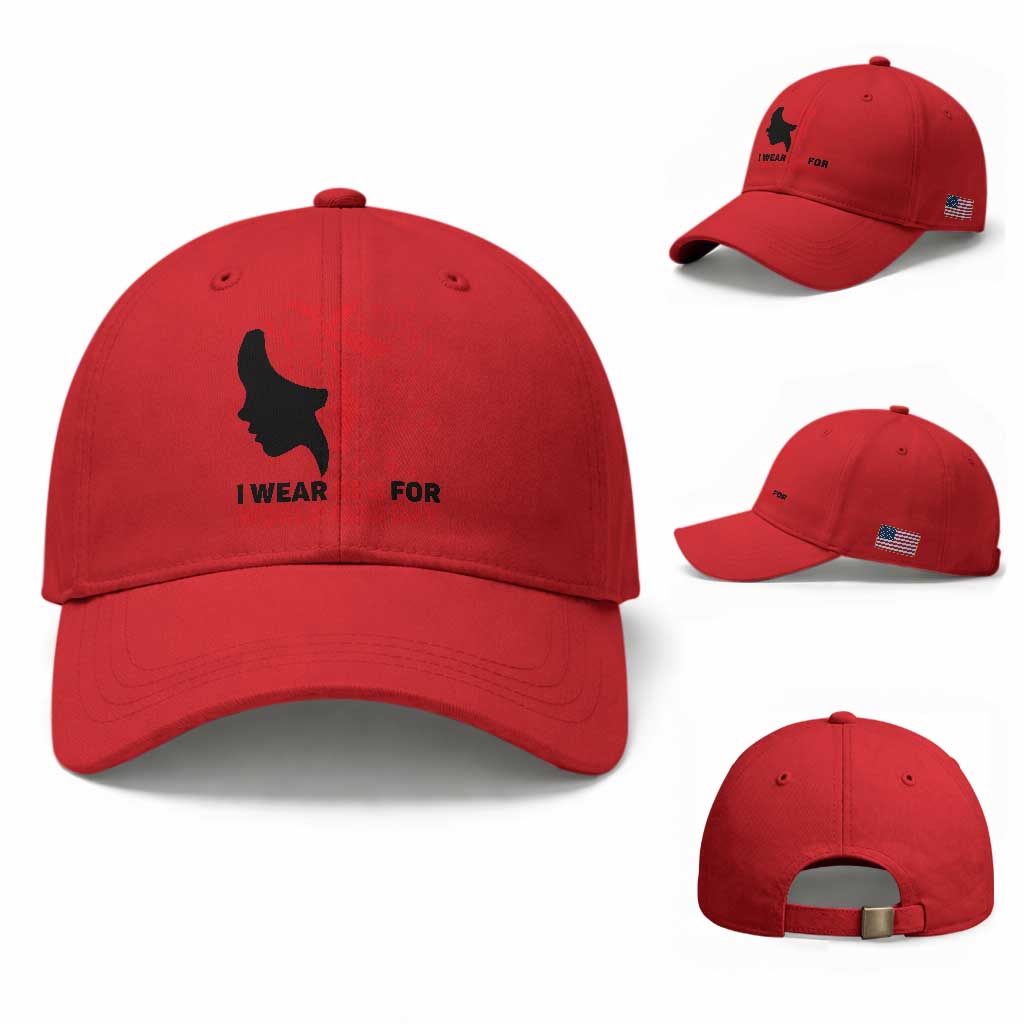 I Wear Red For World AIDS Day Baseball Cap HIV Awareness Dragonfly Support Gift TS12 Baseball Cap Universal Fit Red Print Your Wear