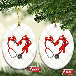 Healthcare Hero HIV Awareness Ceramic Ornament Red Ribbon Support Gift TS12 Print Your Wear
