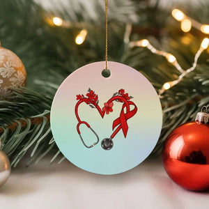 Healthcare Hero HIV Awareness Ceramic Ornament Red Ribbon Support Gift TS12 1pc Pastel Print Your Wear