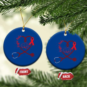 Fight AIDS Nurse Ceramic Ornament Red Ribbon HIV Awareness Gift TS12 1pc Blue Print Your Wear