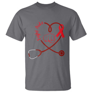 Fight AIDS Nurse T Shirt Red Ribbon HIV Awareness Gift TS12 Charcoal Print Your Wear