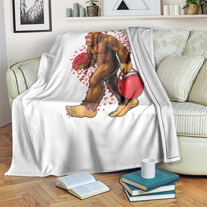 Funny Bigfoot Football Throw Blanket Support HIV Awareness Gift TS12 Print Your Wear