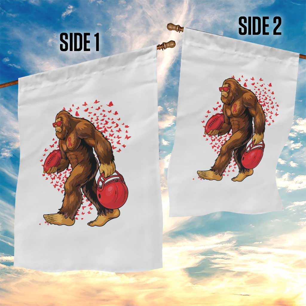 Funny Bigfoot Football Garden Flag Support HIV Awareness Gift TS12 Print Your Wear