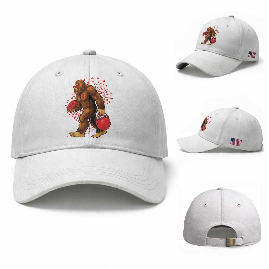 Funny Bigfoot Football Baseball Cap Support HIV Awareness Gift TS12 Baseball Cap Universal Fit White Print Your Wear