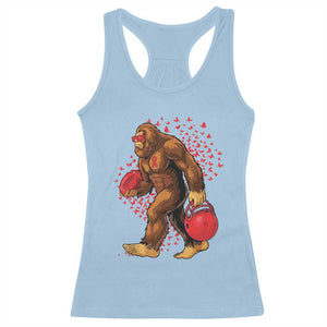 Funny Bigfoot Football Racerback Tank Top Support HIV Awareness Gift TS12 Light Blue Print Your Wear