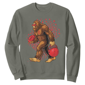 Funny Bigfoot Football Sweatshirt Support HIV Awareness Gift TS12 Military Green Print Your Wear