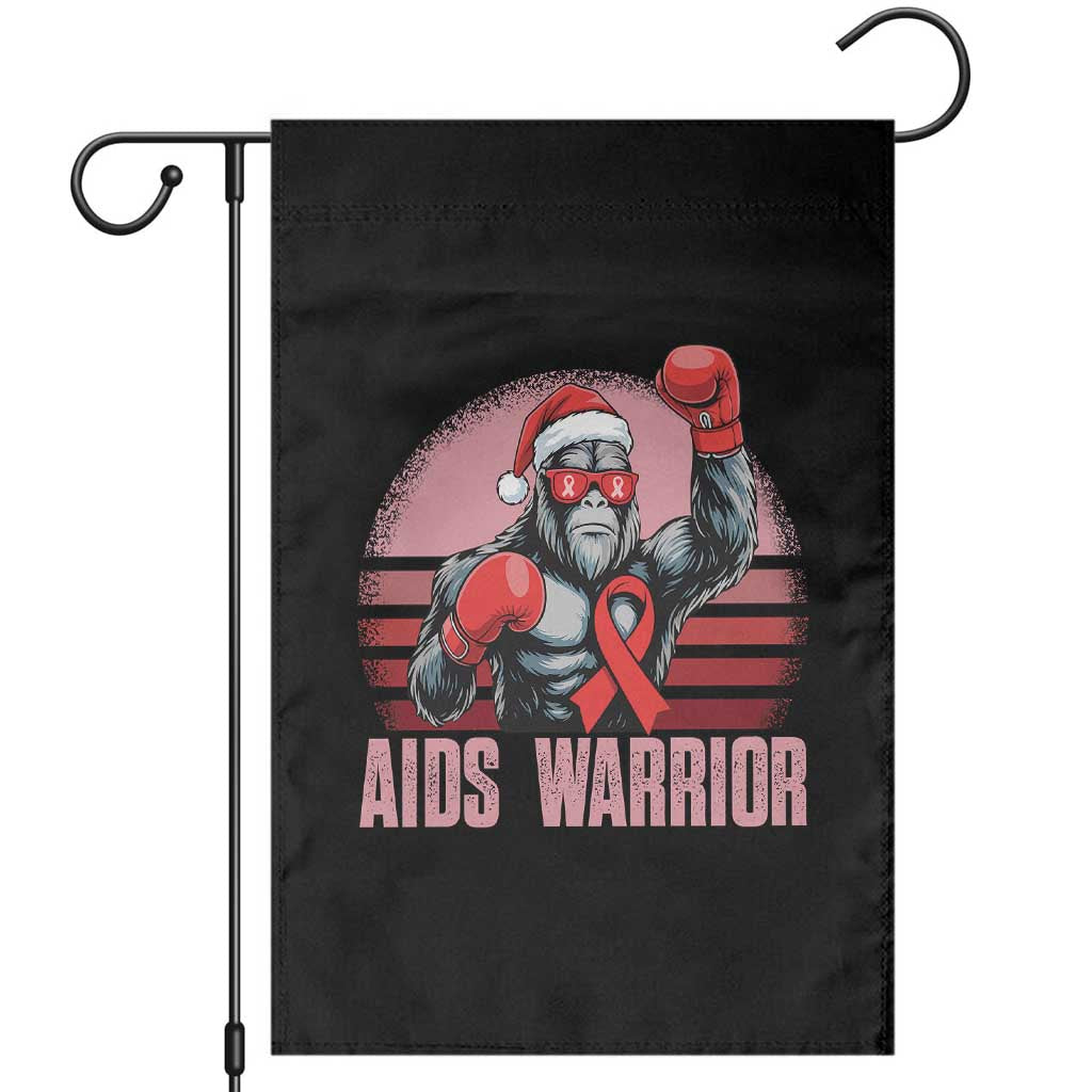 Christmas Santa Bigfoot HIV Awareness Garden Flag Retro Vintage Style Gift TS12 Black Print Your Wear