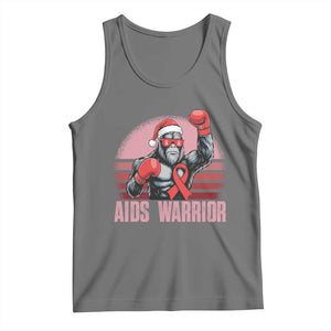 Christmas Santa Bigfoot HIV Awareness Tank Top Retro Vintage Style Gift TS12 Black Heather Print Your Wear