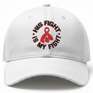 HIV Warrior His Fight My Fight Baseball Cap Red Ribbon Boxing Gift TS12 Print Your Wear