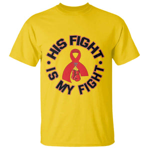 HIV Warrior His Fight My Fight T Shirt Red Ribbon Boxing Gift TS12 Daisy Print Your Wear
