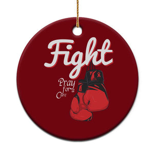 Fight Pray For A Cure Ceramic Ornament Red Ribbon HIV Awareness Boxing Gift TS12 1pc Red Print Your Wear