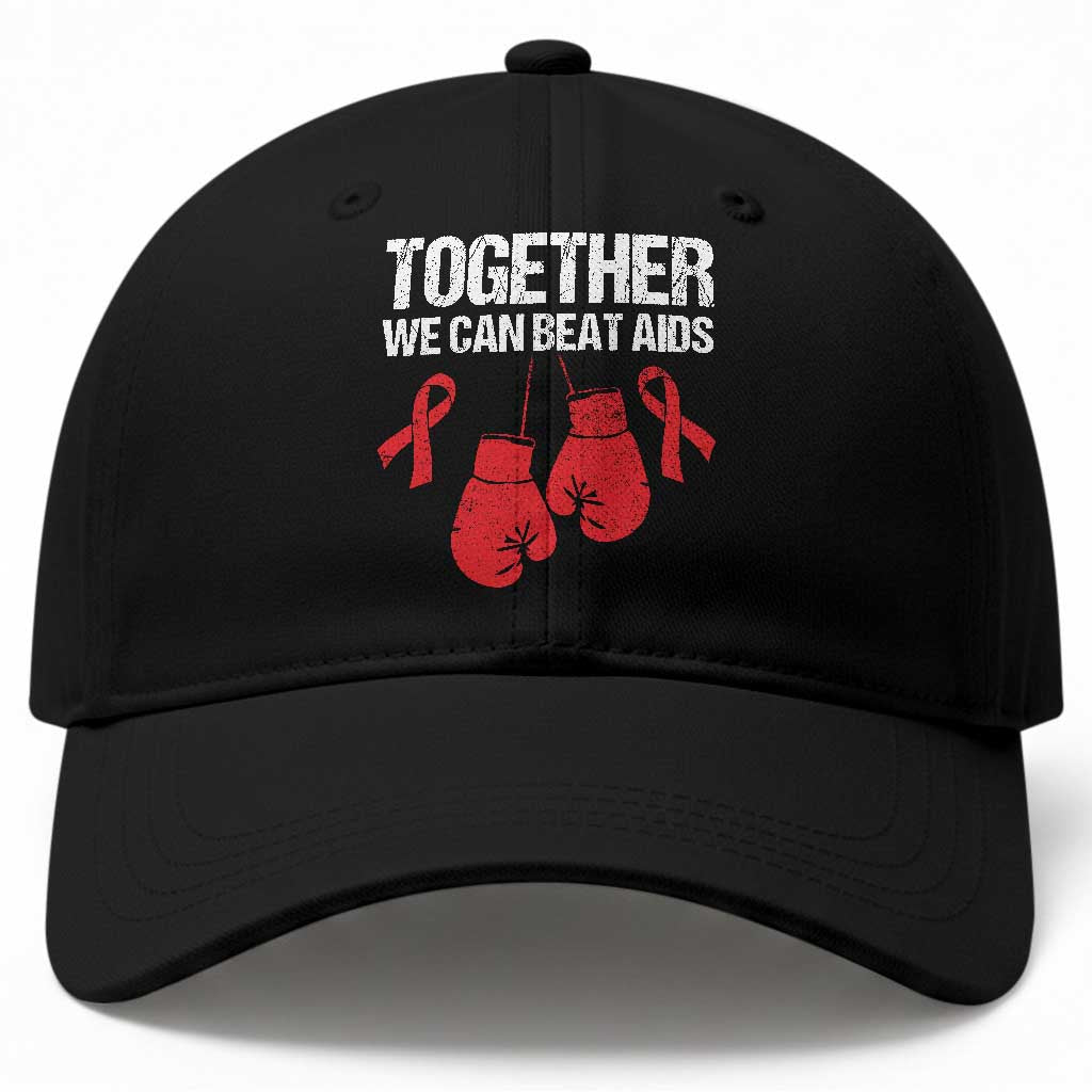 Together We Can Beat AIDS Baseball Cap Boxing HIV Awareness Gift TS12 Print Your Wear