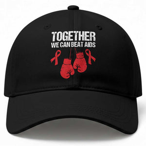 Together We Can Beat AIDS Baseball Cap Boxing HIV Awareness Gift TS12 Print Your Wear