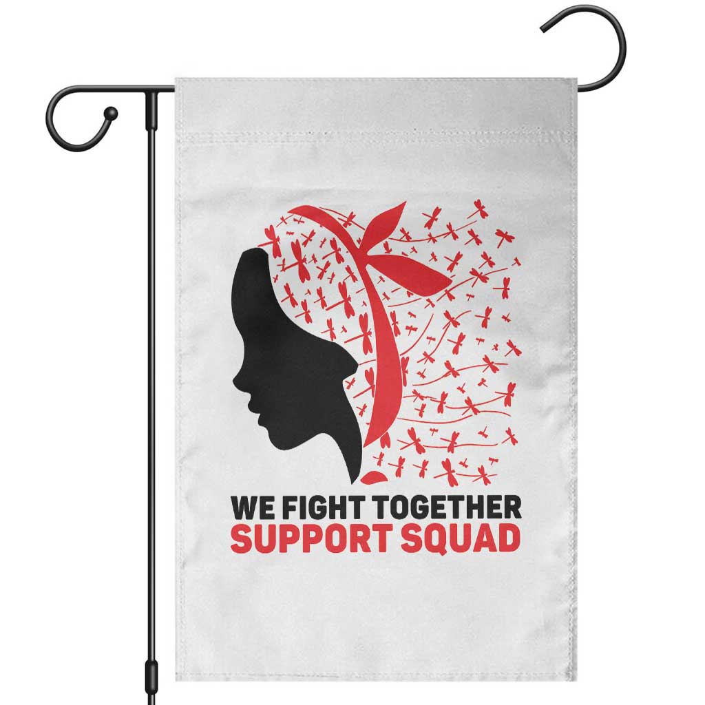 We Fight Together Support Squad Garden Flag HIV Awareness Dragonfly Gift TS12 White Print Your Wear