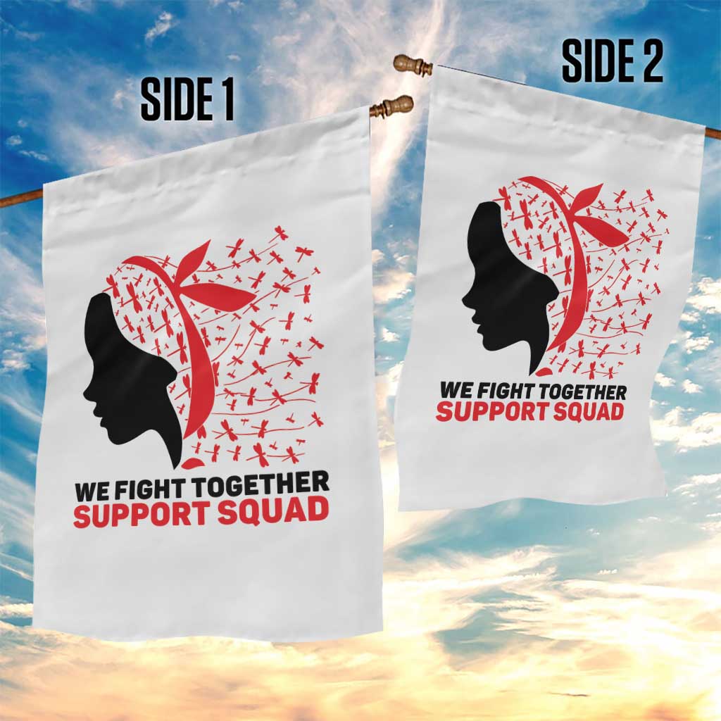 We Fight Together Support Squad Garden Flag HIV Awareness Dragonfly Gift TS12 Print Your Wear