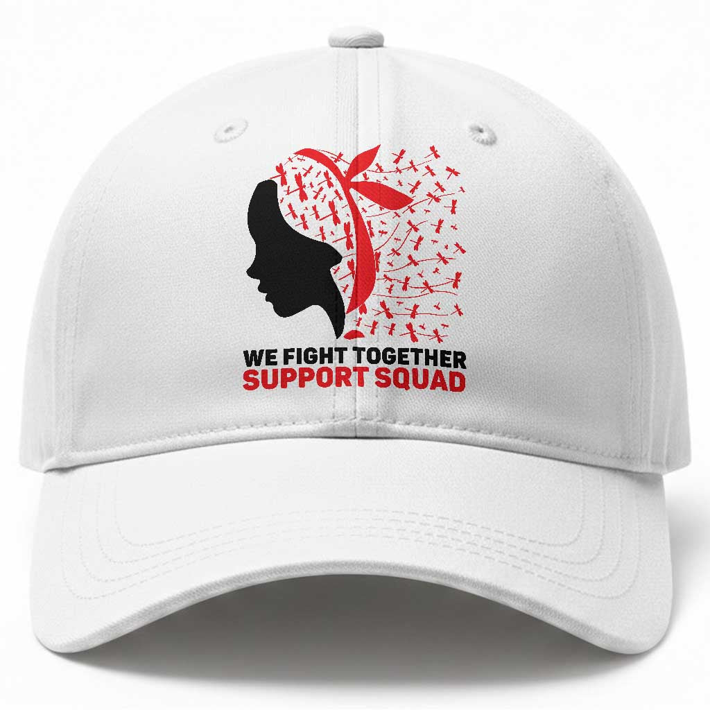 We Fight Together Support Squad Baseball Cap HIV Awareness Dragonfly Gift TS12 Print Your Wear