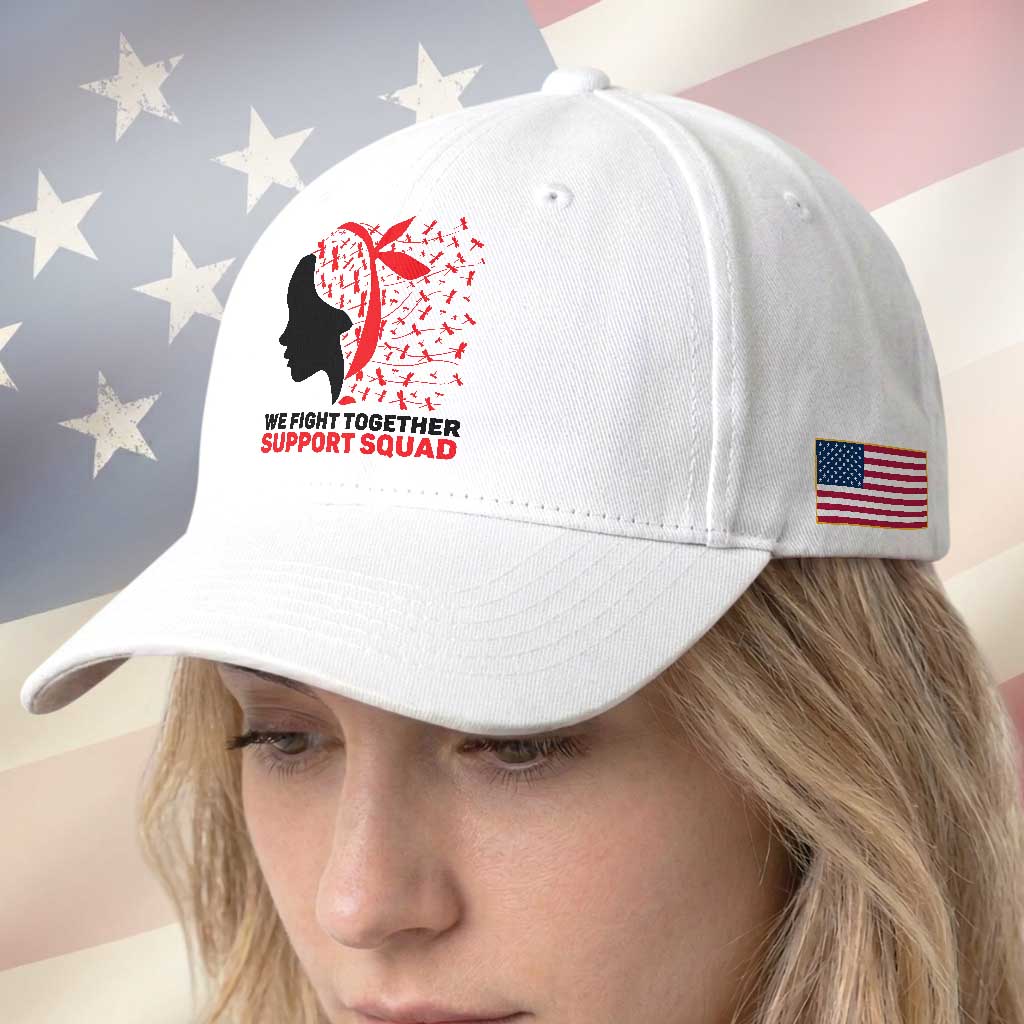 We Fight Together Support Squad Baseball Cap HIV Awareness Dragonfly Gift TS12 Print Your Wear