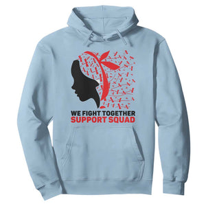 We Fight Together Support Squad Hoodie HIV Awareness Dragonfly Gift TS12 Light Blue Print Your Wear