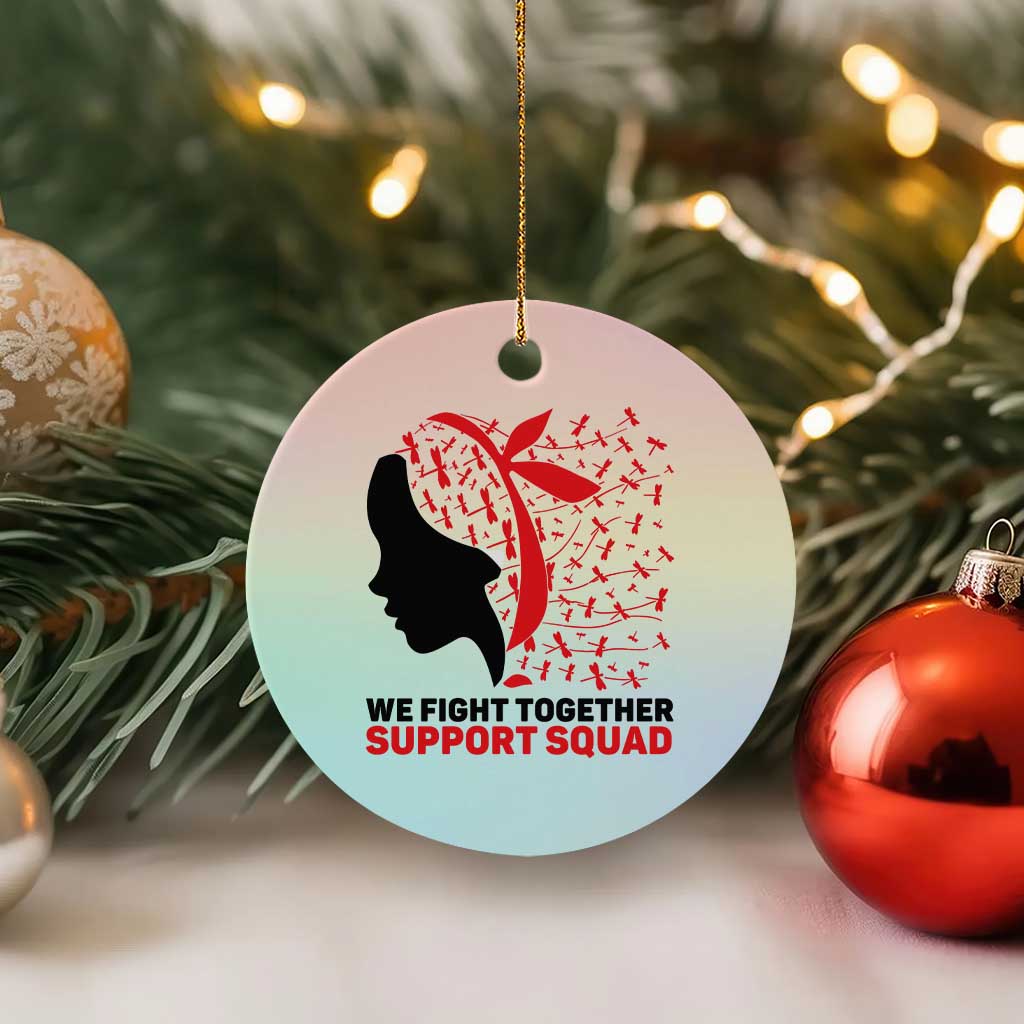 We Fight Together Support Squad Ceramic Ornament HIV Awareness Dragonfly Gift TS12 1pc Pastel Print Your Wear