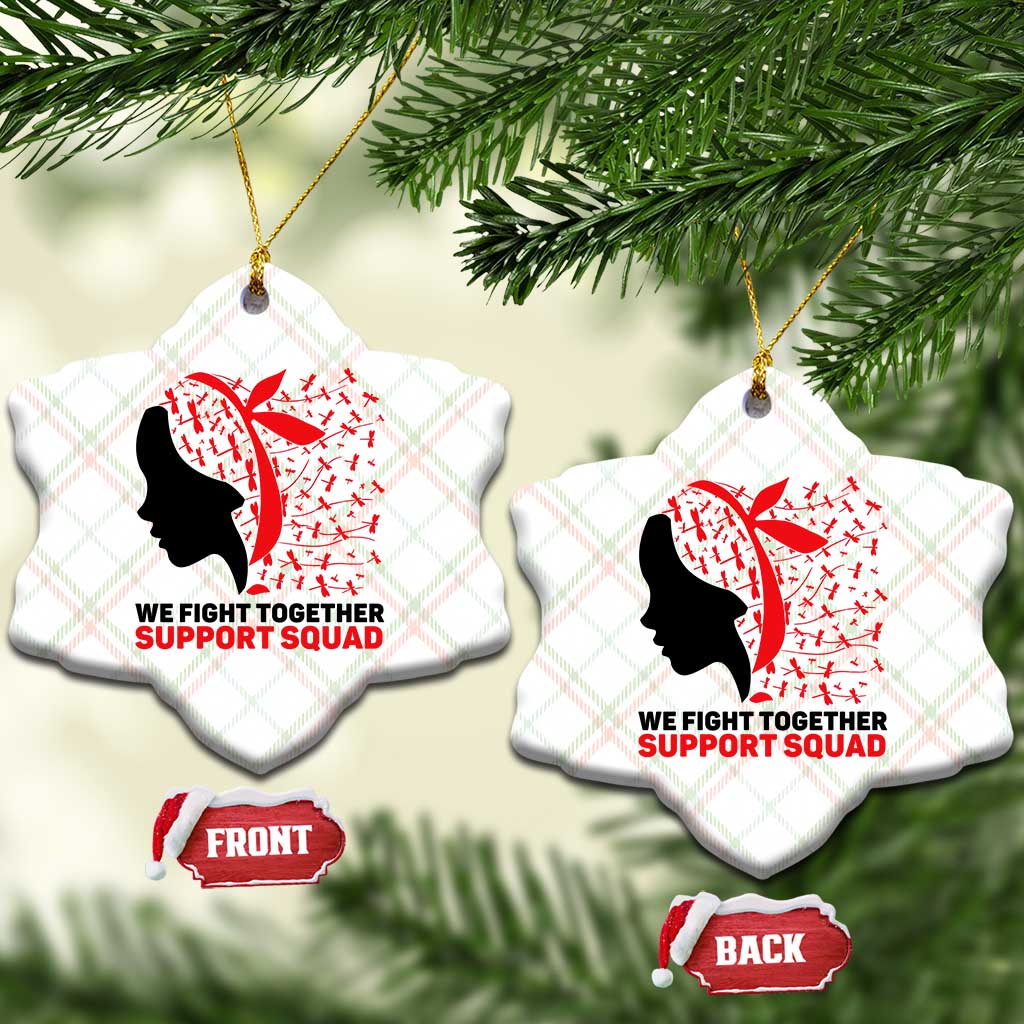 We Fight Together Support Squad Ceramic Ornament HIV Awareness Dragonfly Gift TS12 Print Your Wear