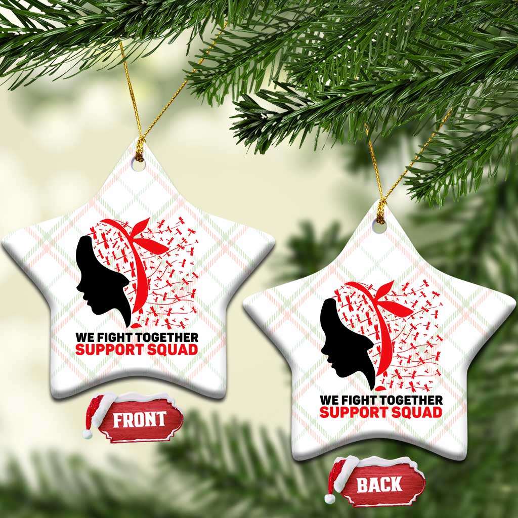 We Fight Together Support Squad Ceramic Ornament HIV Awareness Dragonfly Gift TS12 Print Your Wear