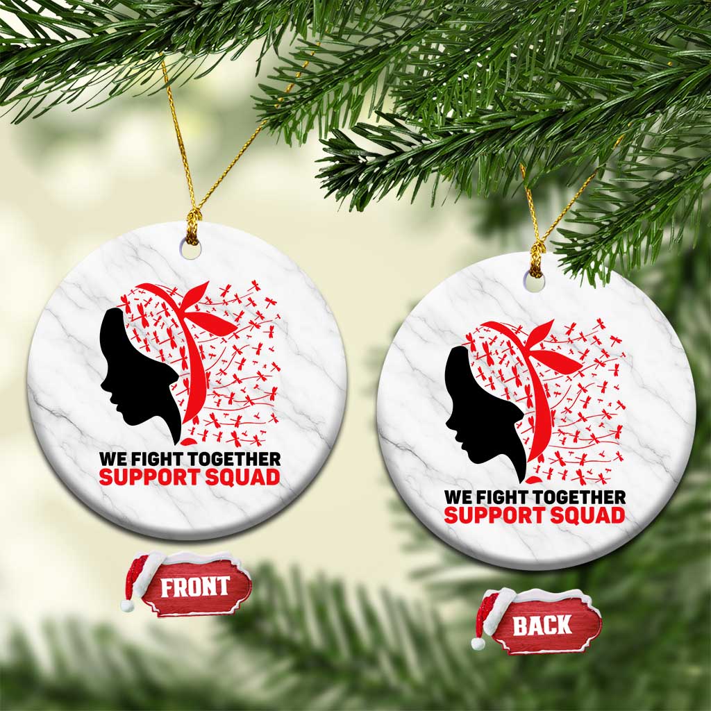 We Fight Together Support Squad Ceramic Ornament HIV Awareness Dragonfly Gift TS12 1pc White Marble Print Your Wear