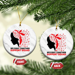 We Fight Together Support Squad Ceramic Ornament HIV Awareness Dragonfly Gift TS12 1pc White Marble Print Your Wear