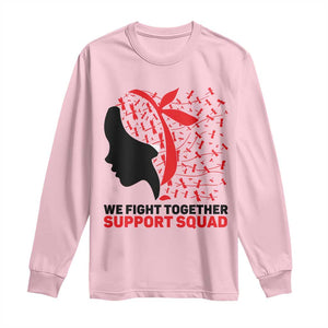 We Fight Together Support Squad Long Sleeve Shirt HIV Awareness Dragonfly Gift TS12 Light Pink Print Your Wear