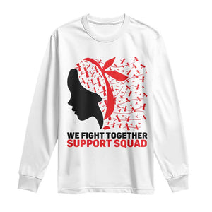 We Fight Together Support Squad Long Sleeve Shirt HIV Awareness Dragonfly Gift TS12 White Print Your Wear