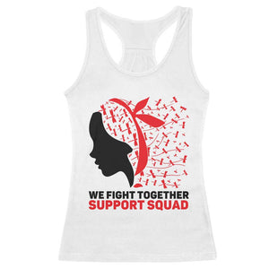 We Fight Together Support Squad Racerback Tank Top HIV Awareness Dragonfly Gift TS12 White Print Your Wear